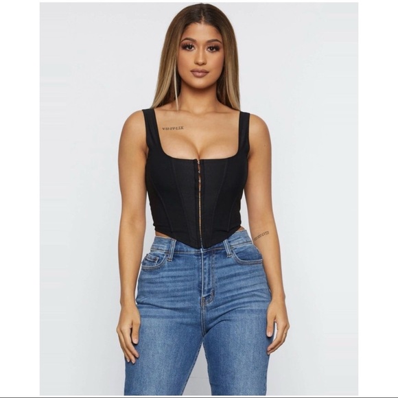 ALAKA Blue Corset Top - Picture 3 of 6